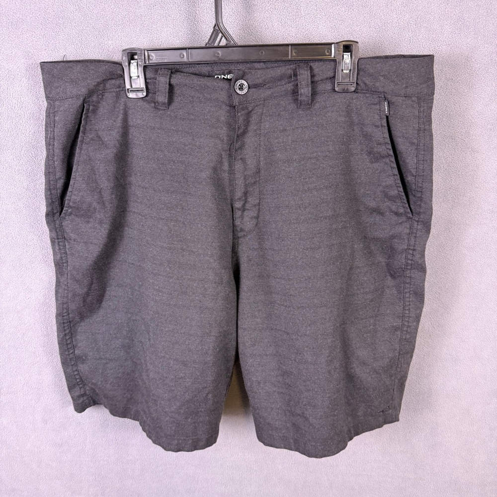O'Neill Shorts Mens 38 Charcoal Grey Hybrid Stretch Casual Surf Walk Shorts